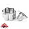 Stainless Steel Flower Shaped Cake Mold DIY Biscuit Plum Embossing Mousse Circle Baking Tool Metal Material