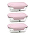 Split Compartment Leak-Proof Glass Food Containers - 650ml - 3 Pack