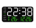 LED Digital Wall Clock - White