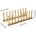 Bamboo set Dish Plate Drain Rack Kitche