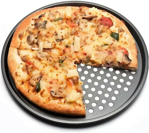 Non-stick Pizza Baking Pan with Holes – 2 Pcs