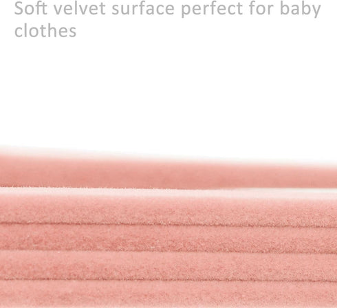 Velvet Baby Clothes Hanger Children’s Coat Kids with Notched Shoulder and Non Slip Design For Newborn to Toddler Clothes