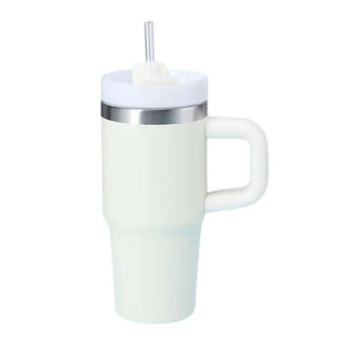 Tumbler with Handle and Straw