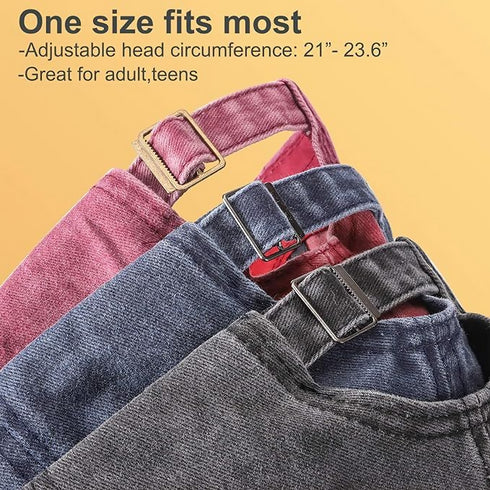 3 Pack Washed Plain Baseball Cap