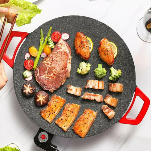 36 CM Non-stick Electric Grill Indoor Round BBQ Griddle