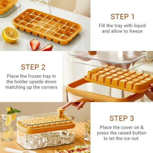 Ice Cube Tray With Quick Release Press The Ice Grid