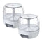 360 Rotatable 6 Grid Food Storage Container Grain Cereal Rice Dispenser - 2 Piece
