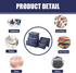 Oxford Cloth Packing Cube Organizer Travel Laundry Pouch - Set of 6 - Blue
