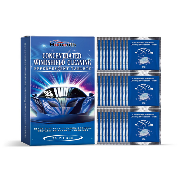 Car windshield cleaning sheet, car window rainproof, waterproof and anti-fog glass cleaning effervescent sheet