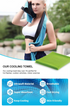 100cm Customized Cool Sport Towel Quick Dry Sport Ice Cooling Microfiber Towel Microfiber Cool Towel with Bottle