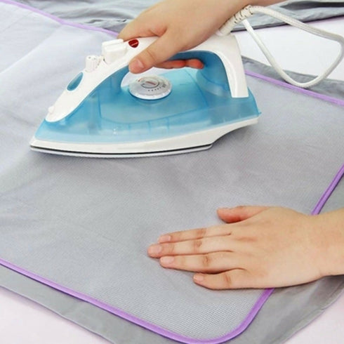 Pack of 2 Heat - Resistant Protective Ironing Cloth Press Mesh Insulation Guard Pad - Purple