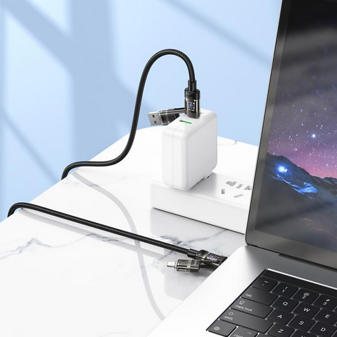 4-in-1 240W USB-C & Lightning Fast Charging Cable Compatible with Multiple