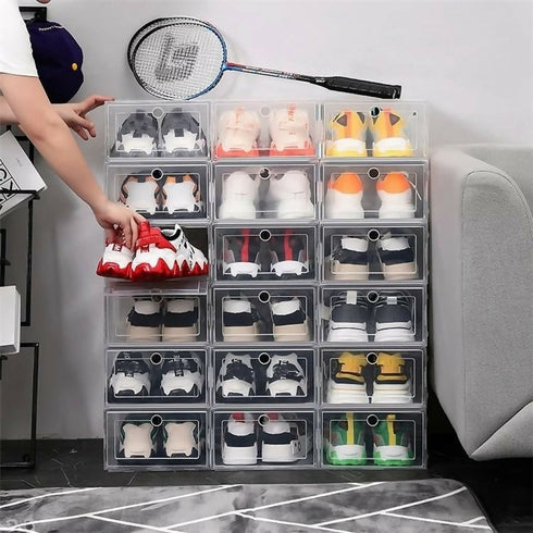 6 Pieces Plastic Multipurpose Folding Storage Box - Transparent
