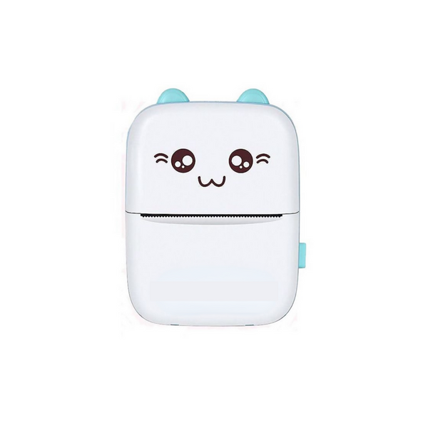 Mini Printer- Fast Printing, Learning Support, Travel Memories, Portable - Blue