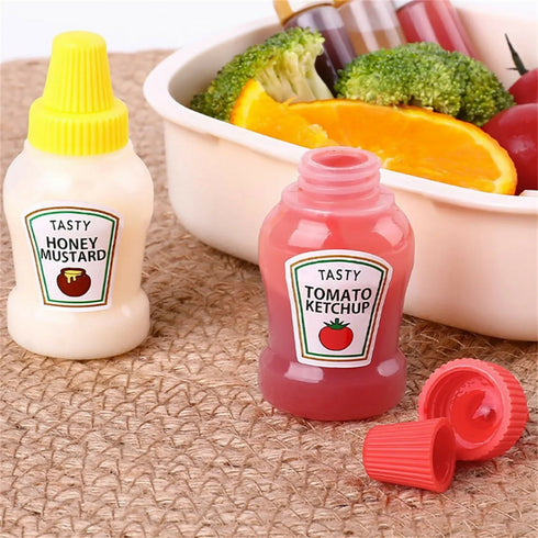 Mini Sauce Bottles for Lunch Box - 4 Pack