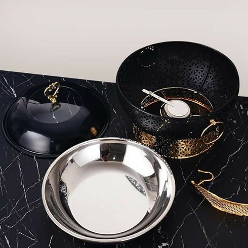 Round Stainless Steel Chafing Dish Buffet Set