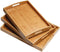 Multi-use Bamboo Wood Serving Tray Set