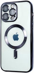 Magnetic phone case compatible to I-Phone 14 Pro,Crystal Clear with colour trim.