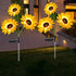 2 Pieces Solar Sunflower Lawn Light Garden Light