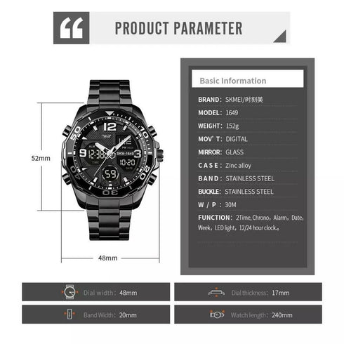 Men's Chronograph watch - Black