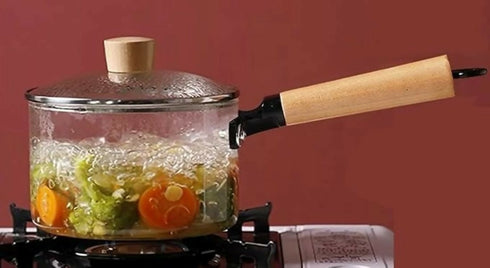 Heat Resistant Glass Cooking Pot for Cooking