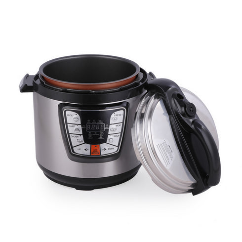 6.0L Stainless Steel Electric Pressure Cooker.