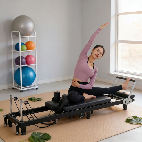 Easy Folding Portable Pilates Reformer - Core Yoga Bed - Home Fitness