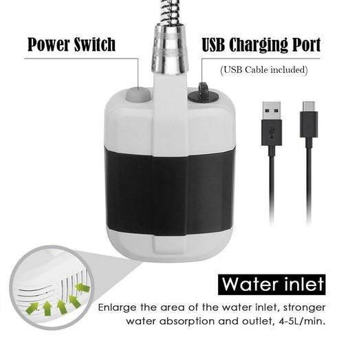 Rechargeable Portable Handheld Outdoor Shower
