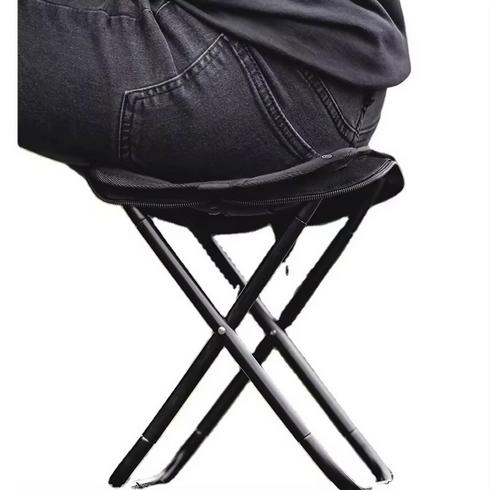 Outdoor Small Portable Aluminum Oxford Foldable Fishing Chair ( BROWN)