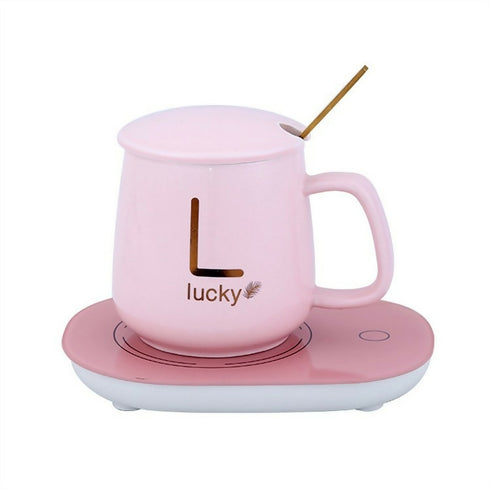 Ceramic Coaster and Mug Set - Pink