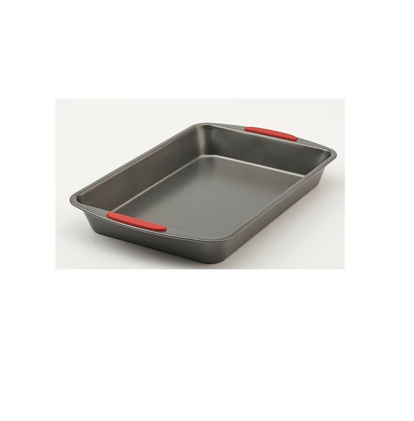 Nonstick Steel Cake Baking Pan with Silicone Grip Handles