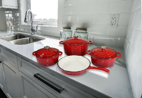 Enameled Cast Iron Cookware Set