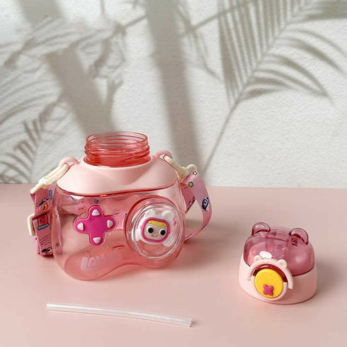 Cute Square Plastic Water Bottle