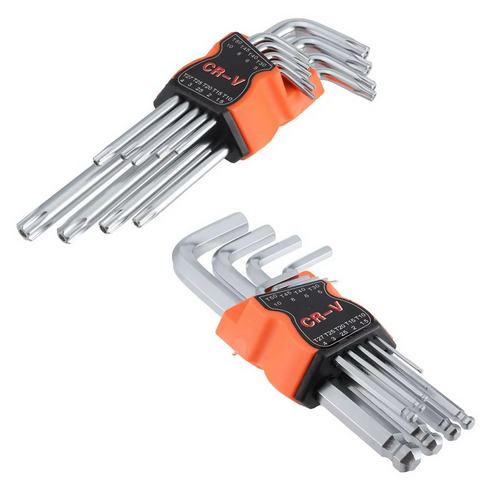 9pcs Hex Key Wrench Set Allen L Double-End Screwdriver Ball Star