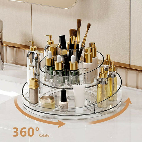 360 Rotatable Makeup Organizer Skincare Cosmetic Organizer