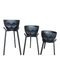 3 flower pots with metal stand