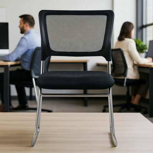 Compact Computer Chair - Breathable, Space-Saving