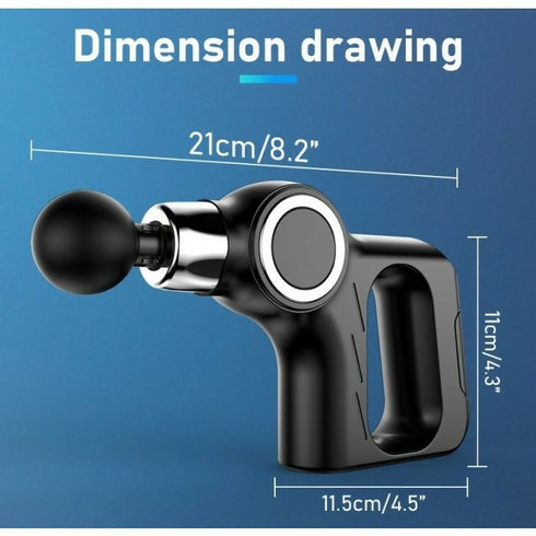 Rechargeable Massage Gun With 6 Heads and LCD Display