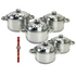 5pc stainless steel soup pot set