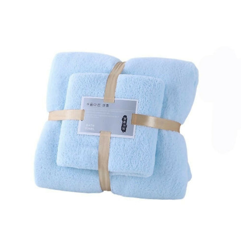 High Absorbent Soft Coral Fleece Bath Towel