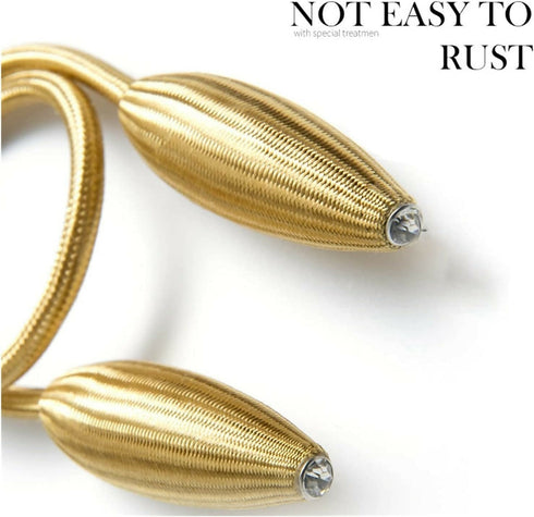 2 Pack Curtain Tiebacks -Gold