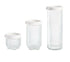 Set of 3 Glass Storage Jars Storage Containers