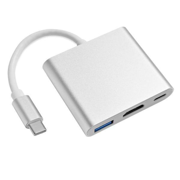USB C to HDMI 4K Multiport Adapter, 3 in 1 Type C Hub
