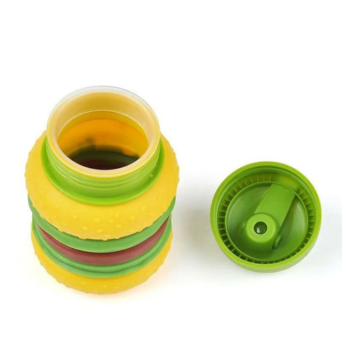 Burger Shape Silicone Expandable Water Bottle for Kids -600ml