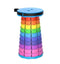 Portable Telescoping Stool Folding Camping Seat - rainbow