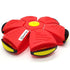 Flat Ball Frisbee UFO Flying Disc & Throwing Ball - Red/Spaceship Crimson