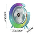 Desktop Rechargeable Rotatable Fan with Colorful Light - Blue