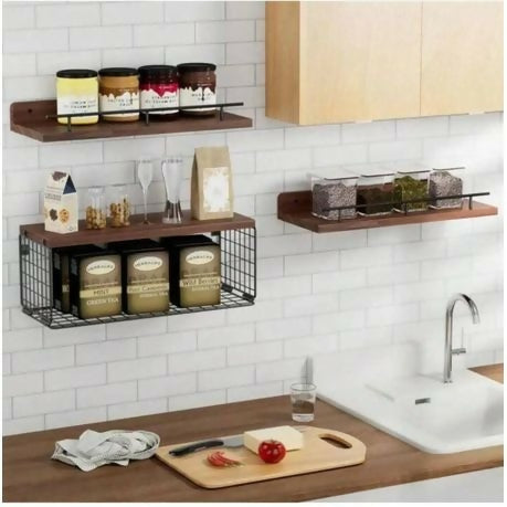 Brown-Black Bathroom Furniture Set