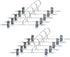 Metal Pants Hangers with Clips - 15 Piece set (30cm)