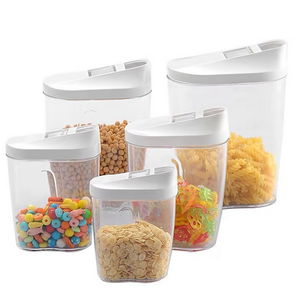 10 pcs Household Plastic Kitchen Storage Jar Food Candy Whole Grains Nuts Storage Sealed Jar Transparent Storage Jar